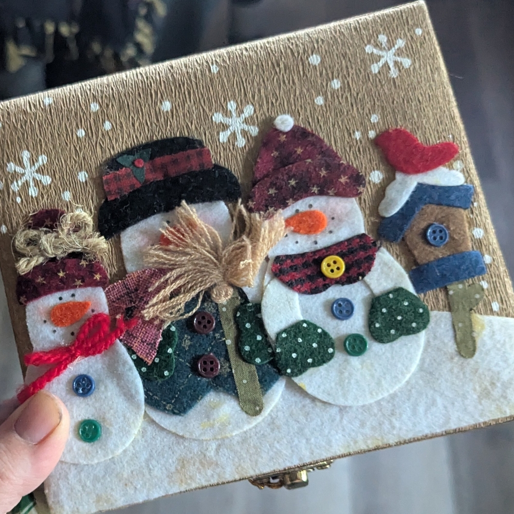 Charming Snowman Trio Holiday Decor Box